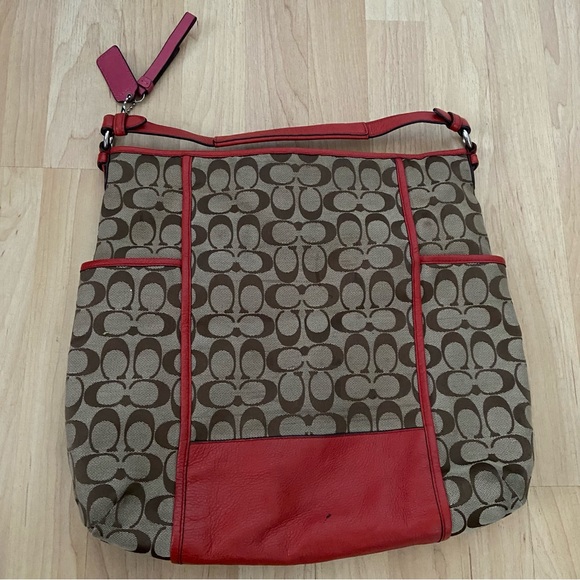 COACH Signature Jacquard Park Hobo Bag Large no body strap Y2K - Picture 3 of 12